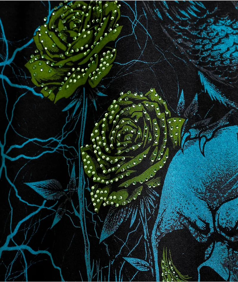 Affliction Midnight Curse Black Boxy T-Shirt