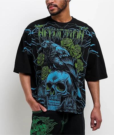 Affliction Midnight Curse Black Boxy T-Shirt