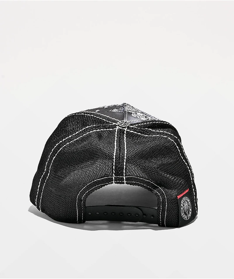 Affliction Mortal Veil Black Trucker Hat