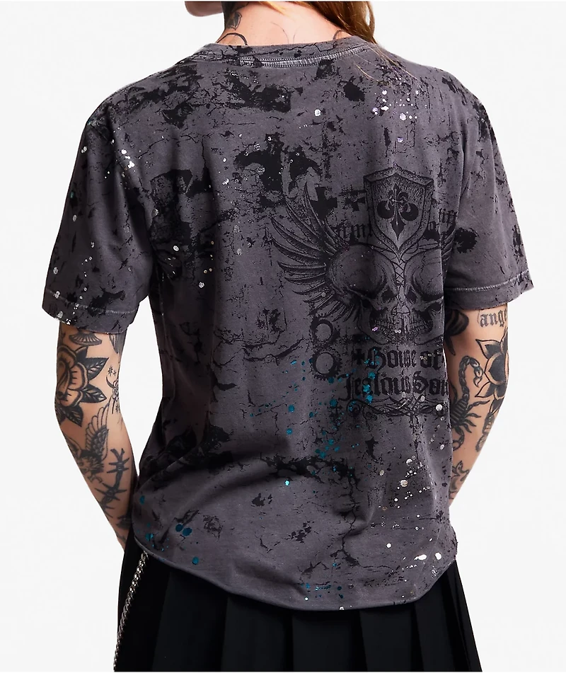 Affliction Neglect Charcoal Grey T-Shirt