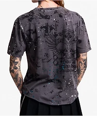 Affliction Neglect Charcoal Grey T-Shirt