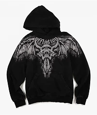 Affliction Night Screamer Black Wash Hoodie