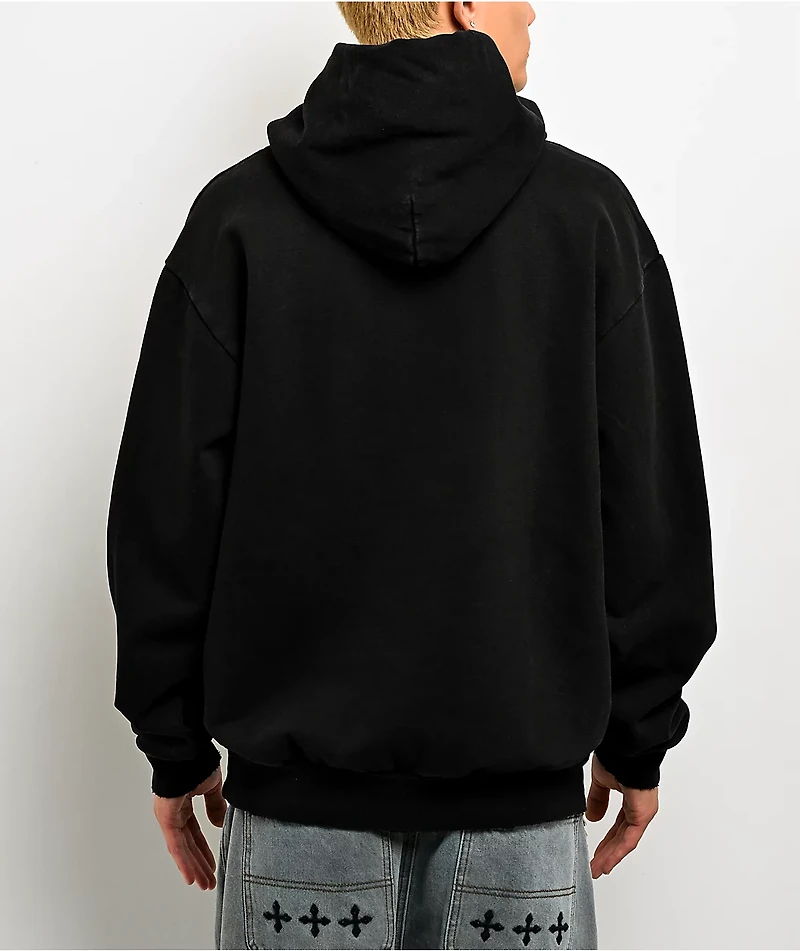 Affliction Night Screamer Black Wash Hoodie