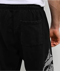 Affliction Night Screamer Black Wash Sweatpants