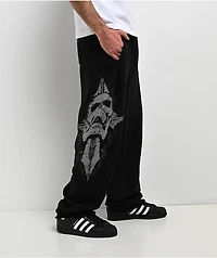 Affliction Night Screamer Black Wash Sweatpants