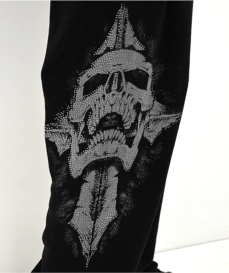 Affliction Night Screamer Black Wash Sweatpants