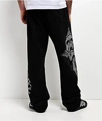 Affliction Night Screamer Black Wash Sweatpants