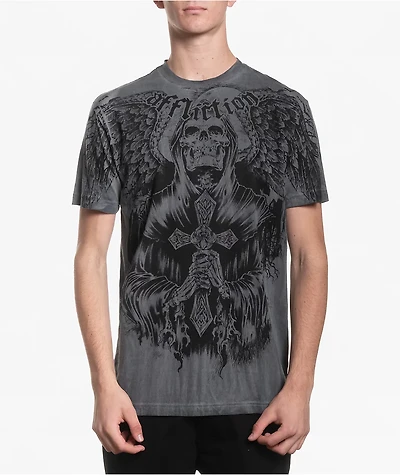 Affliction Nightmare Charcoal Wash T-Shirt