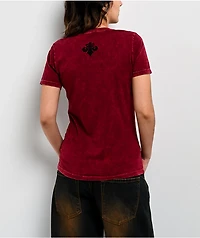 Affliction Pale Sorrow Red Crop T-Shirt