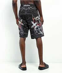Affliction Phantom Fire Black Board Shorts