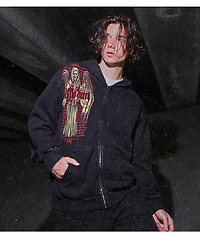 Affliction Prayer Black Wash Zip Hoodie