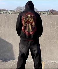 Affliction Prayer Black Wash Zip Hoodie