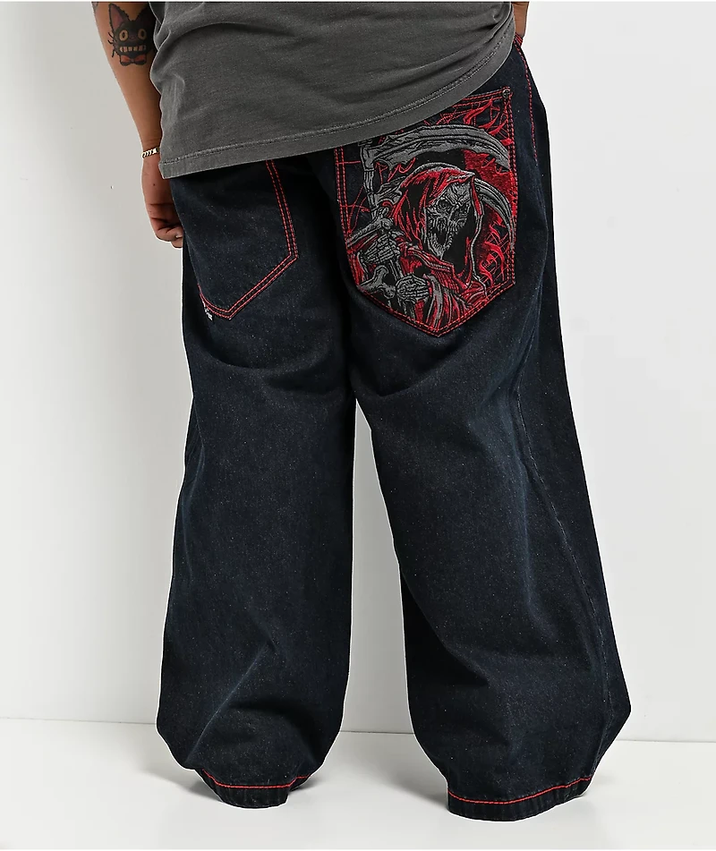 Affliction Reapers Web Dark Wash Ultra Wide Jeans