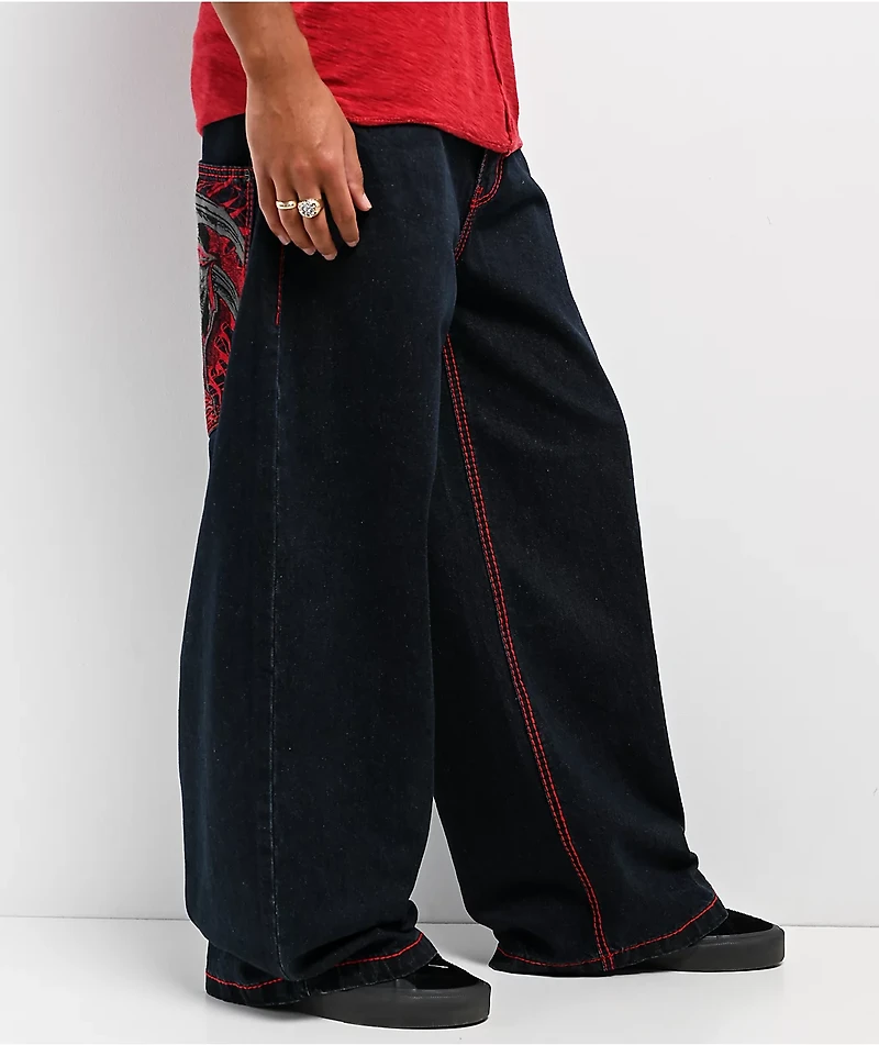 Affliction Reapers Web Dark Wash Ultra Wide Jeans