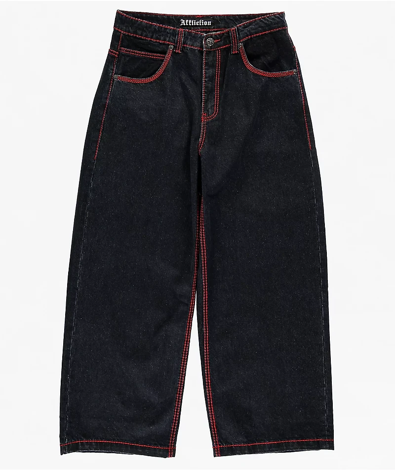 Affliction Reapers Web Dark Wash Ultra Wide Jeans