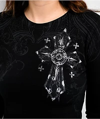 Affliction Registered Black Thermal Long Sleeve T-Shirt