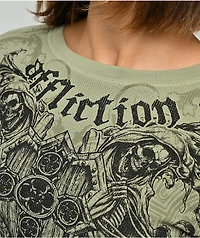 Affliction Repent Green Thermal Long Sleeve T-Shirt