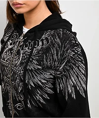 Affliction Saint Scream Black Relaxed Zip Hoodie