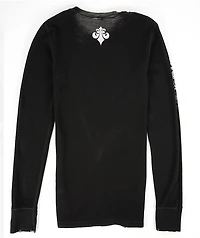 Affliction Scarecrow Grey Wash Reversible Thermal Long Sleeve T-Shirt