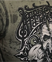 Affliction Screaming Earth Olive Green Wash Crop T-Shirt