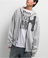 Affliction Seeker Grey Zip Hoodie