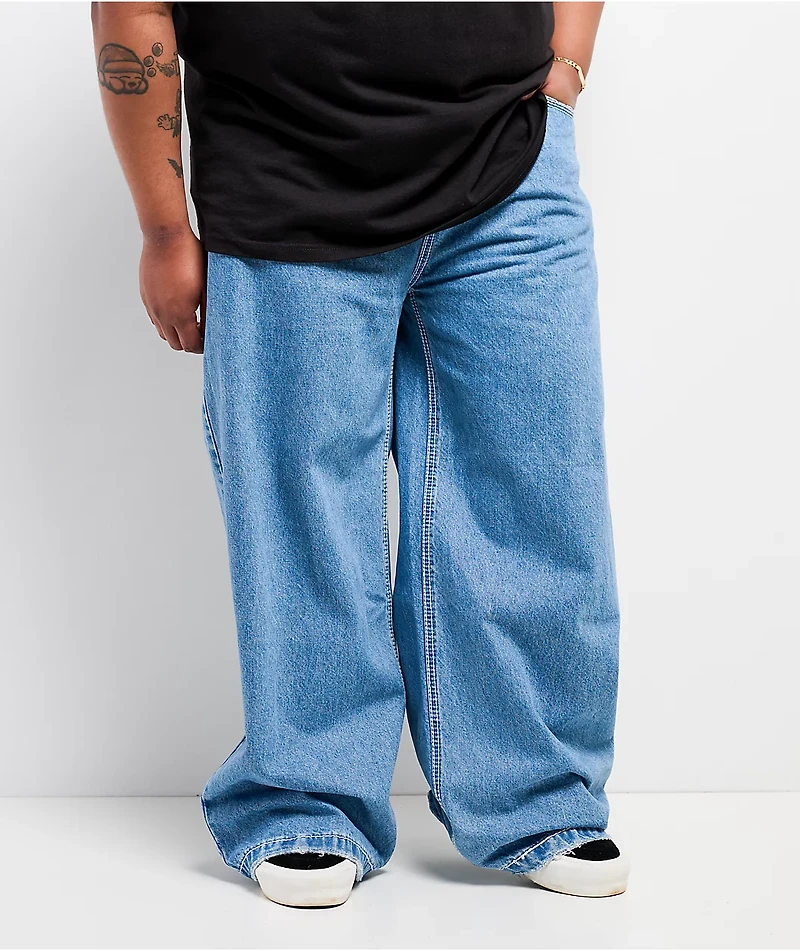 Affliction Seeker Medium Wash Ultra Wide Jeans