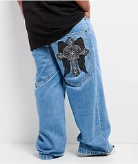 Affliction Seeker Medium Wash Ultra Wide Jeans