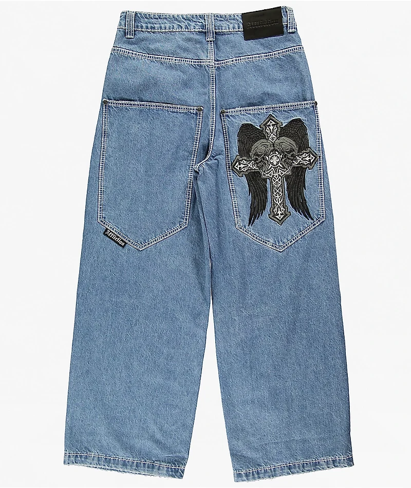 Affliction Seeker Medium Wash Ultra Wide Jeans