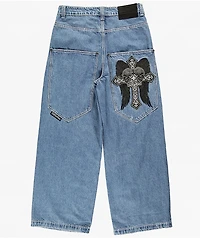Affliction Seeker Medium Wash Ultra Wide Jeans