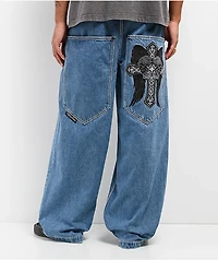 Affliction Seeker Medium Wash Ultra Wide Jeans