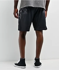 Affliction Shackled Thorn Charcoal Mesh Shorts