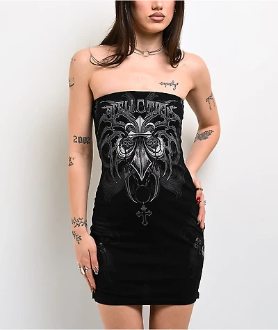 Affliction Shred Fest Black Tube Dress