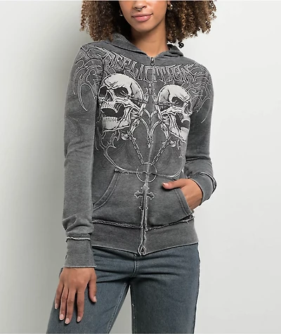 Affliction Shred Fest Black Zip Hoodie