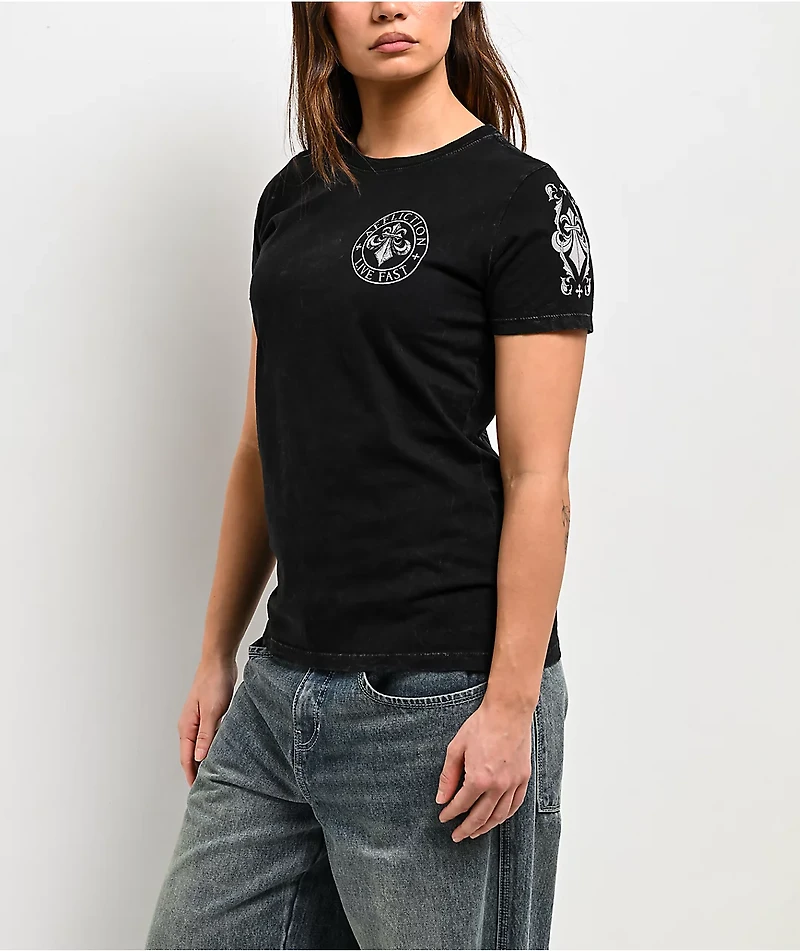 Affliction Simulation Black Wash T-Shirt