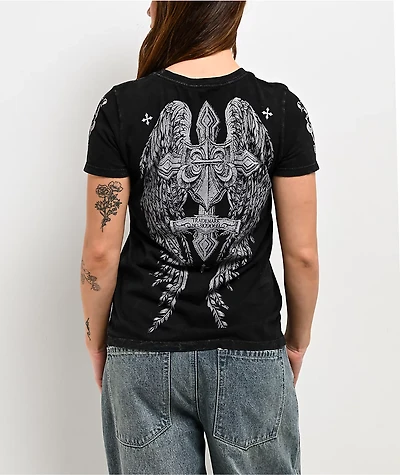 Affliction Simulation Black Wash T-Shirt