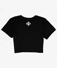 Affliction Skeleton Black Crop T-Shirt