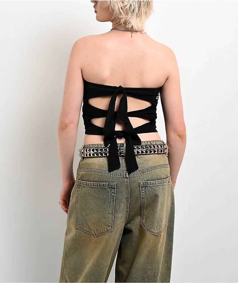 Affliction Skeleton Black Tube Top