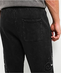 Affliction Skeleton Black Wash Sweatpants