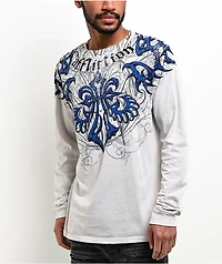 Affliction Skeleton White Long Sleeve T-Shirt