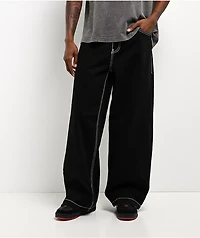 Affliction Skeleton Wing Black Extra Wide Leg Jeans