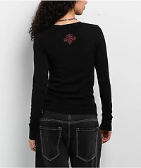 Affliction Skyward Crown Black Thermal Long Sleeve T-Shirt