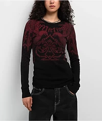 Affliction Skyward Crown Black Thermal Long Sleeve T-Shirt