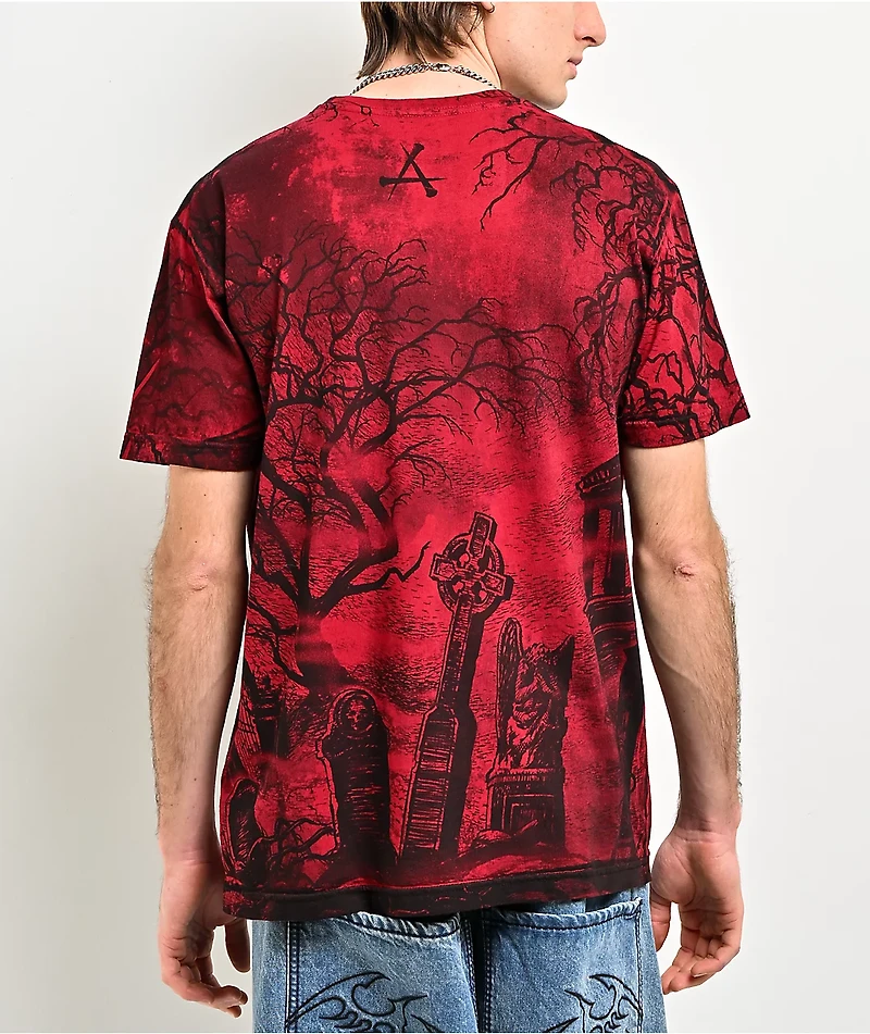 Affliction Solemn Twilight Red T-Shirt