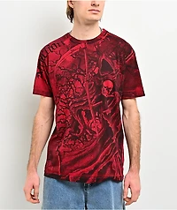 Affliction Solemn Twilight Red T-Shirt