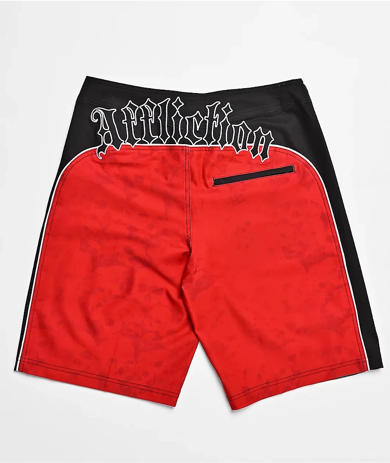 Affliction Sorrow Red Board Shorts