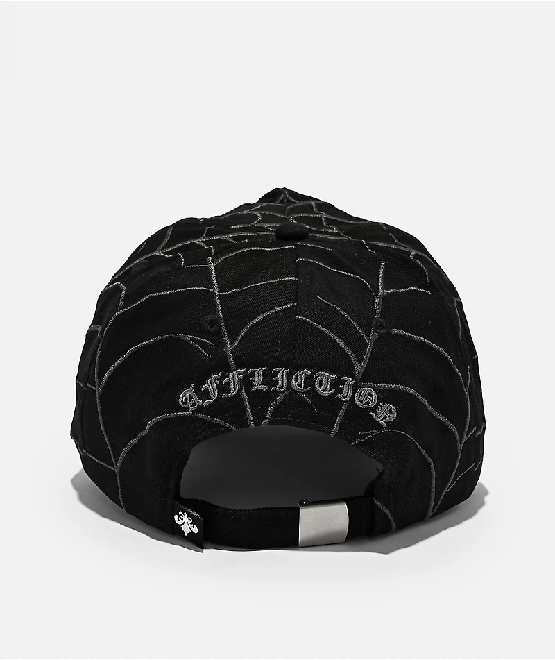 Affliction Spider Black Strapback Hat