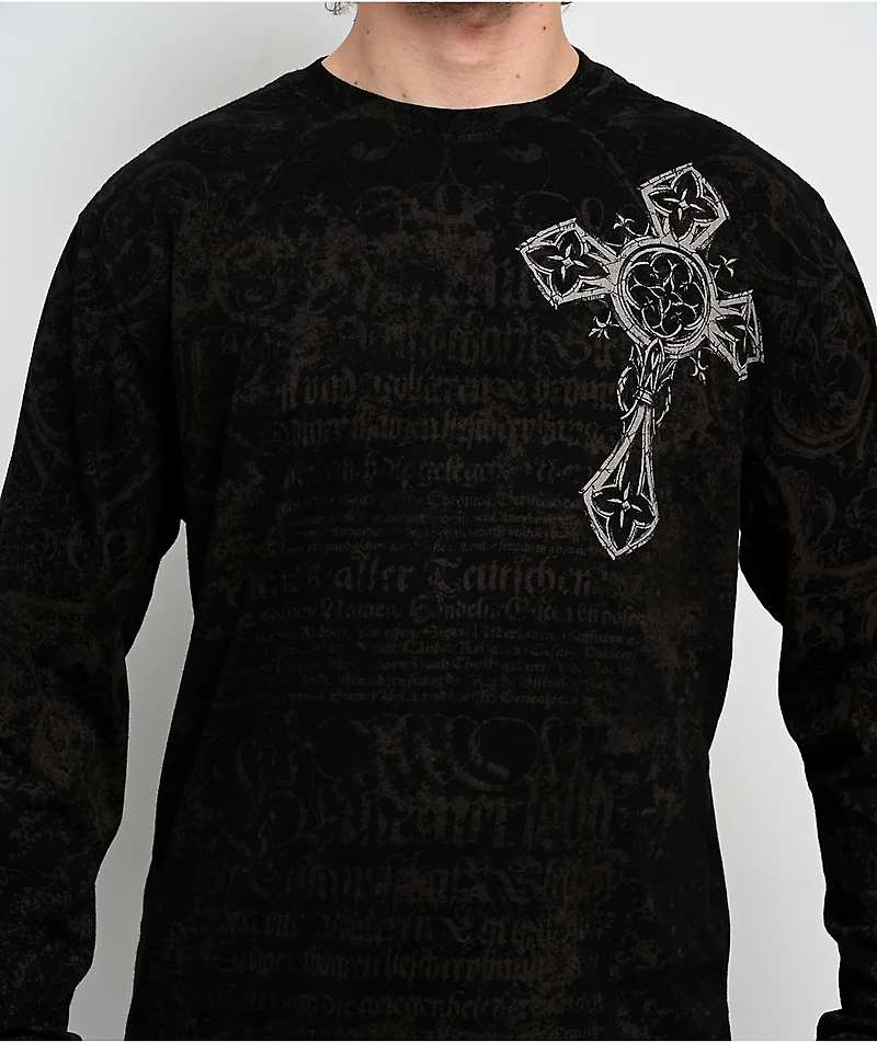 Affliction Spike Black Long Sleeve T-Shirt