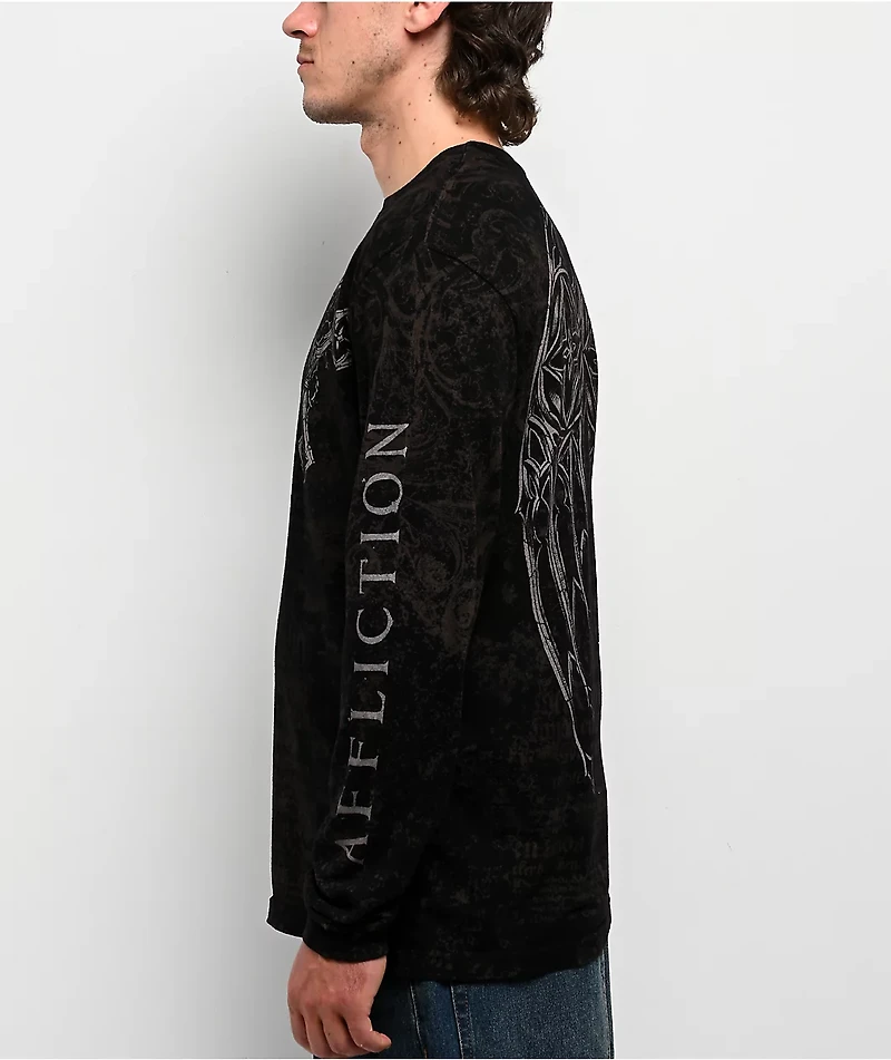 Affliction Spike Black Long Sleeve T-Shirt