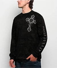 Affliction Spike Black Long Sleeve T-Shirt