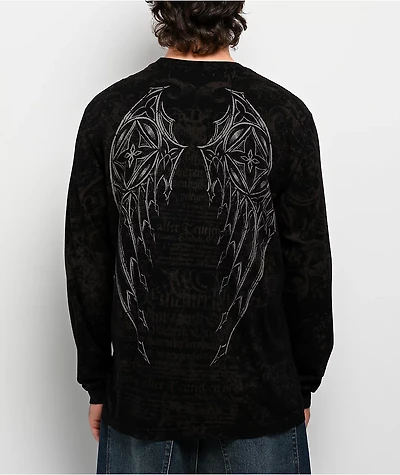 Affliction Spike Black Long Sleeve T-Shirt